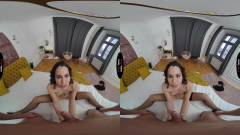 Hot VR porn scene with a pretty brunette