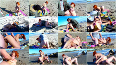 He was walking on the beach when he noticed amazing sexy redhead | Download from Files Monster