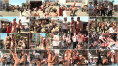 Bound hunk publicly tormented and gang fucked for his first Dore Alley | Download from Files Monster