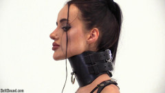 Yelena in a posture collar and armbinder Beltbound | Download from Files Monster