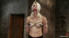 Local amateur girl in her first hardcore bondage shoot Reverse Prayer