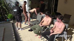 Behind the scenes of Jimy shooting fucked by 2 hung guys