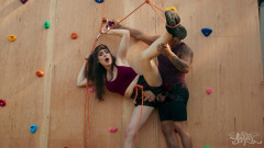 Climbing his hard cock