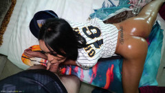 Veena Greatest Denim Bikini Bareback Milking Finish