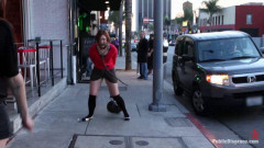 Girl Next Door Shocked and Bound in Public, Ass Fucked, Humiliated