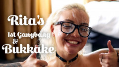 Rita's First Gangbang And Bukkake