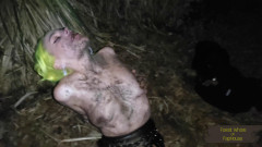 Forest Whore - Sucking a real stranger's condoms