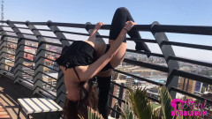 Schenja - Sexy contortion model stretching outdoor