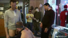 19 year old stud with a giant cock gets used and humiliated in public