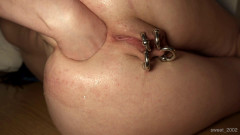 Huge piercing labia pornstar Sweet 2002 fisted her prolapse anal