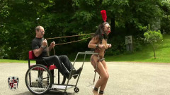 Callisto Naked and Whipped into action