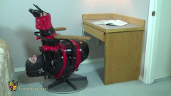 Femcar Bound in Gord's Famous Office Chair | Download from Files Monster